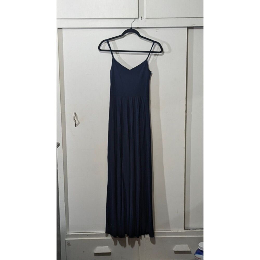 ASOS navy blue long summer maxi dress - adjustable spaghetti straps sz. 4